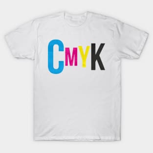 CMYK Random Grunge Typography T-Shirt